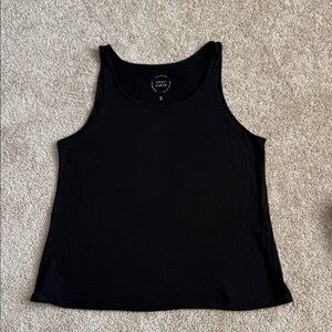 Cozy Earth Bamboo Stretch Lounge Pajama Tank Top Black